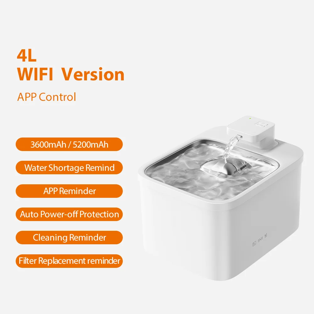 DU-W04W Wireless Pet Water Fountain